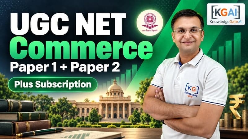 UGC NET Commerce (Paper 1 + Paper 2) course cover