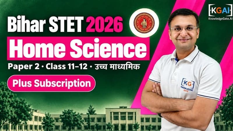 Bihar STET 2026 Paper 2 Home Science (कक्षा 11–12) course cover