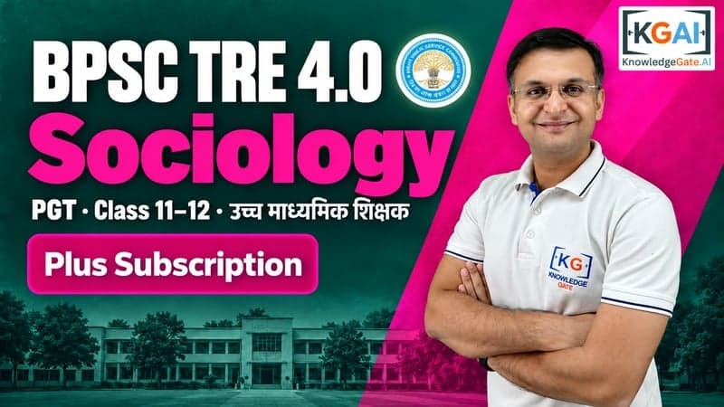 BPSC TRE 4.0 PGT Sociology (कक्षा 11–12) course cover