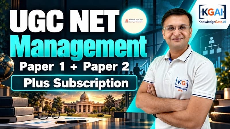 UGC NET Management (Paper 1 + Paper 2) course cover