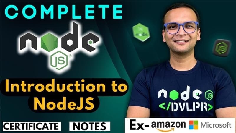 NodeJs + ExpressJs + MongoDB course cover